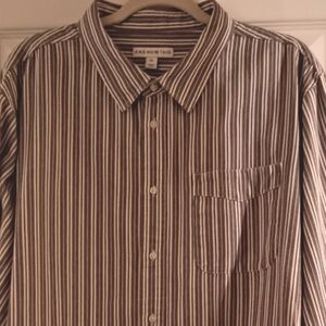 AND‎ NOW THIS Cotton Blend Coastal Nautical Striped Beachy Spring Summer Shirt